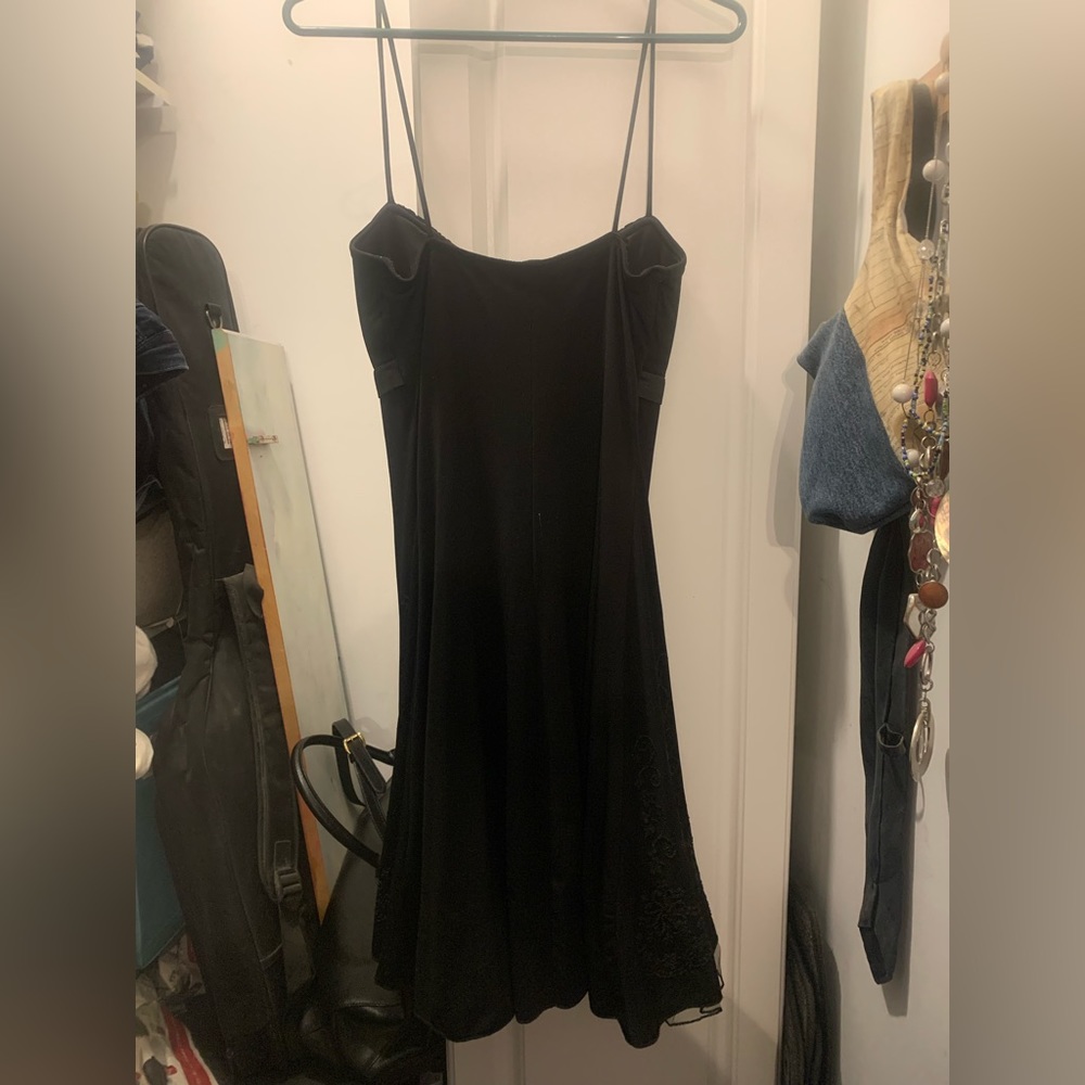 Le Chateau little black dress with tulle skirt